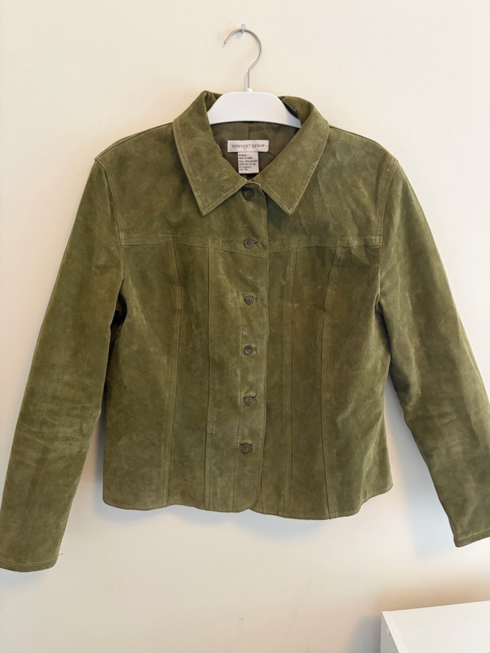 Newport News Olive Suede Jacket